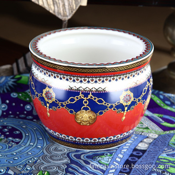 Color Glaze decal Ceramic Pot